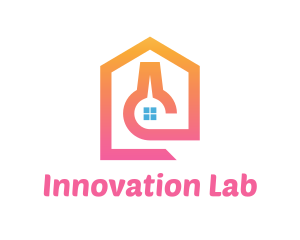 Pink Lab House logo design