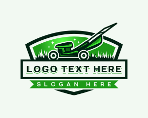 Grass Cutting - Grass Cutter Lawn Mower logo design