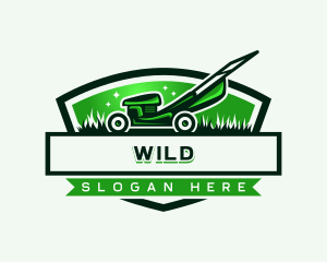 Grass Cutter Lawn Mower Logo