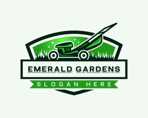 Grass Cutter Lawn Mower logo design