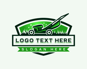 Grass Cutter Lawn Mower Logo