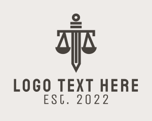 Justice Scale - Sword Scale Law Firm logo design