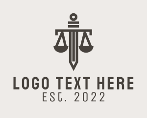 Law - Sword Scale Law Firm logo design