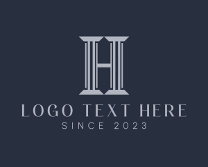 Architecture - Law Firm Column Letter H logo design