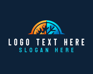 Fire - Hot Cold Thermal logo design