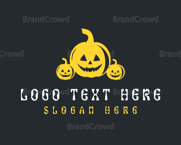 Halloween Scary Pumpkin Logo