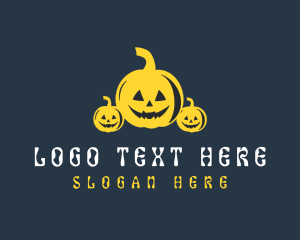 Scary - Halloween Scary Pumpkin logo design