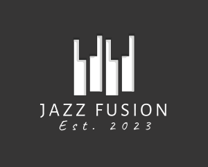 Jazz - Modern Music Piano Keys logo design