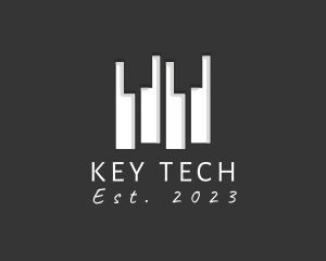 Keyboard - Modern Music Piano Keys logo design