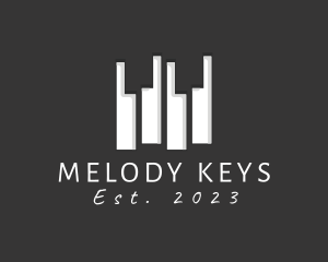Piano - Modern Music Piano Keys logo design