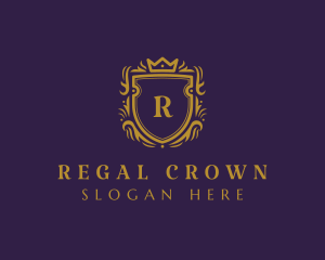 Shield Crown Regal logo design