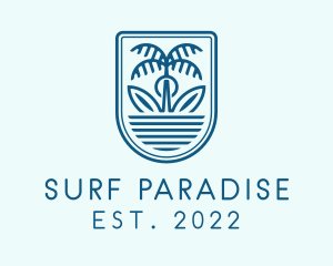 Summer Beach Surfing  logo design