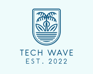 Summer Beach Surfing  logo design