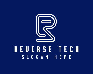 Modern Tech Letter R logo design