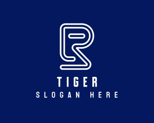 Shape - Modern Tech Letter R logo design