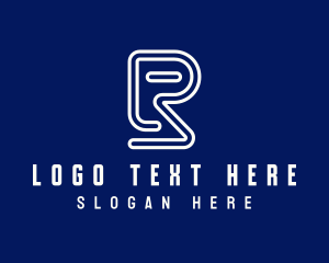 Linear - Modern Tech Letter R logo design
