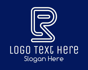 Venture - Linear White Letter R logo design