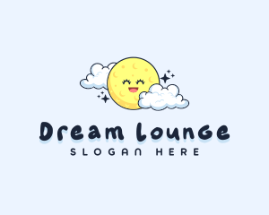 Happy Moon Cloud logo design