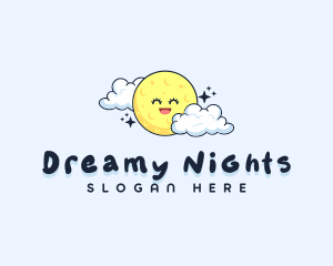 Sleepwear - Happy Moon Cloud logo design