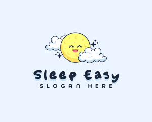 Happy Moon Cloud logo design