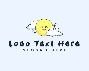 Happy Moon Cloud Logo