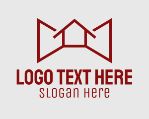 Bow Tie - Red House Bow Tie logo design