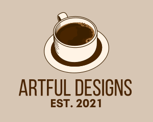 Dark Coffee Line Art logo design