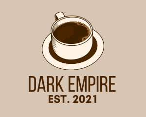 Dark Coffee Line Art logo design