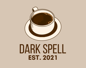 Dark Coffee Line Art logo design