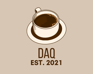 Espresso - Dark Coffee Line Art logo design