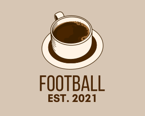 Cappuccino - Dark Coffee Line Art logo design