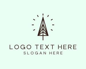 Spiritual - Minimalist Christmas Tree logo design