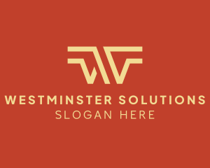 Stripe Line Wing Business logo design