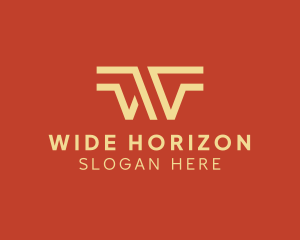 Stripe Line Wing Business logo design