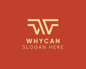 Stripe Line Wing Business logo design