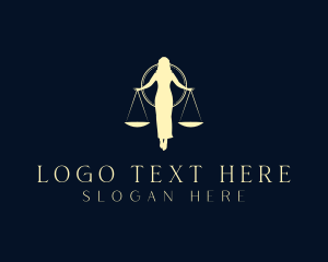 Attorney - Female Scale Law Firm logo design