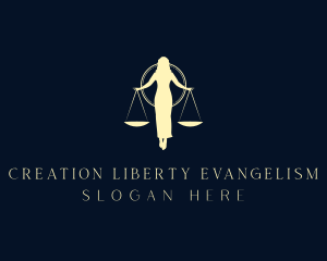 Female Scale Law Firm logo design