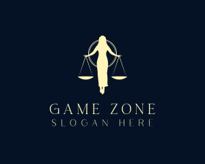 Judiciary - Female Scale Law Firm logo design