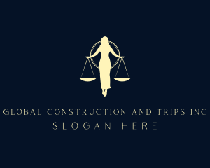 Female Scale Law Firm logo design