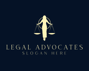 Female Scale Law Firm logo design