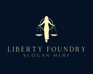 Female Scale Law Firm logo design