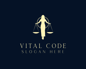 Constitution - Female Scale Law Firm logo design