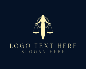 Prosecutor - Female Scale Law Firm logo design