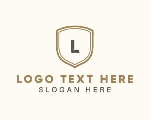 Fraternity - Golden Shield Letter logo design