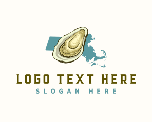 Map - Massachusetts Oyster Seafood logo design