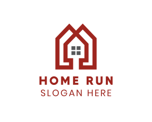 Red Homes Apartment  logo design