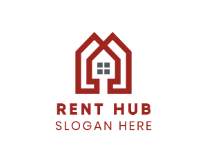 Red Homes Apartment  logo design