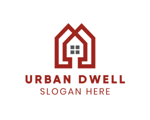 Red Homes Apartment  logo design