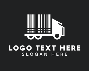 Trailer Truck - Barcode Trucking Company logo design