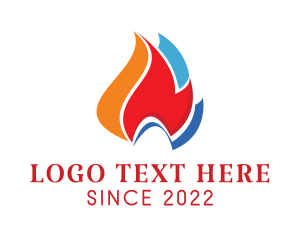 Gas - Colorful Flame Fuel logo design